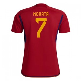 Camiseta de fútbol España Morata 7 1ª equipación Copa Mundo 2022